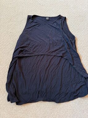 SHEIN Black Layered Nursing Tank Top